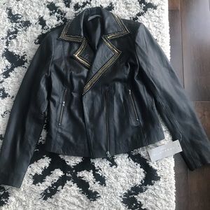 Bagatelle NWT- Beaded / embellished leather jacket
